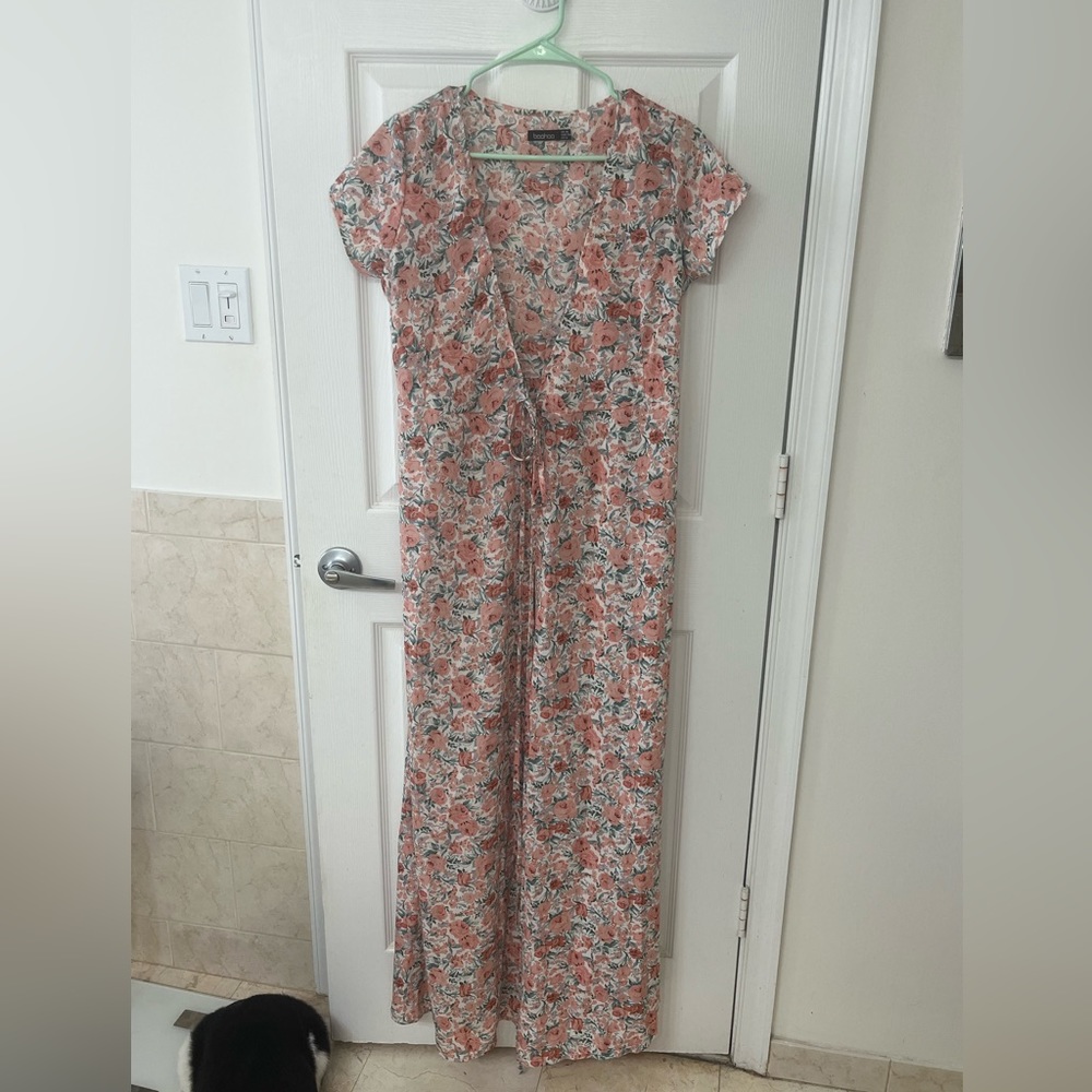 Floral wrap dress
